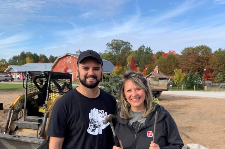 Brandon and Sherry at Camp Daniel on Volunteer Day 2022